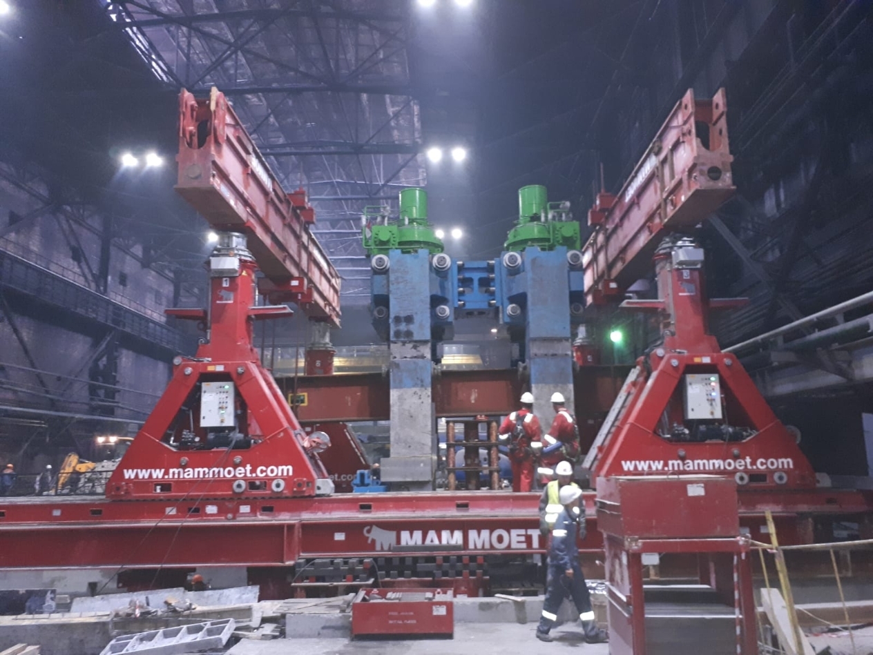Heavy lifting equipment prepared for industrial work